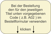 Bei der Bestellung den für den jeweiligen Titel unten vorgegebenen Code ( z.B. A02 ) im Bestellformular verwenden   klicken