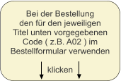 Bei der Bestellung den für den jeweiligen Titel unten vorgegebenen Code ( z.B. A02 ) im Bestellformular verwenden   klicken